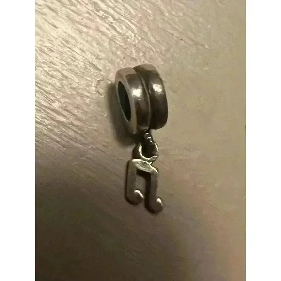 925 Silver | Music Note Dangle Charm Bracelet Bead - Picture 3 of 4